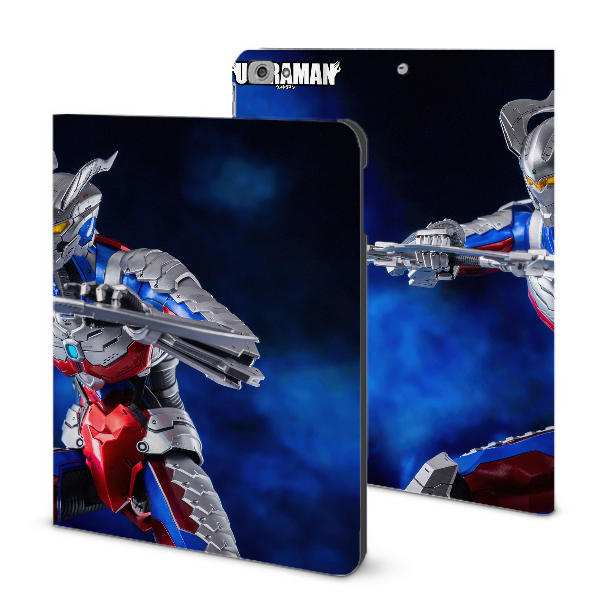 （画像用） ウルトラマン Ultraman IPad ケース ブック型 PUレザー TPU 耐衝撃 軽量 薄型 ペン収納なし 全面保護 IPad 各モデル対応